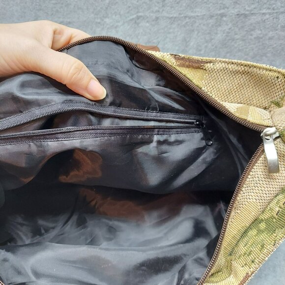 Vintage Lighthouse & Sailboat Tapestry Tote Bag With Brown Handles - Picture 10 of 14